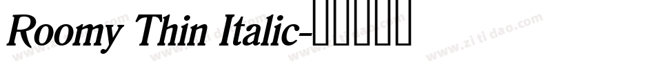 Roomy Thin Italic字体转换